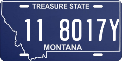 MT license plate 118017Y