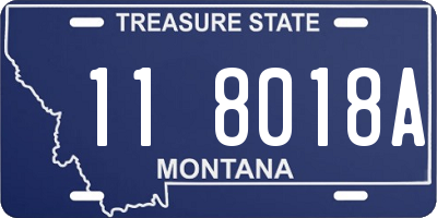 MT license plate 118018A