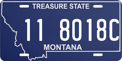 MT license plate 118018C