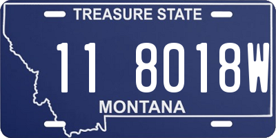 MT license plate 118018W