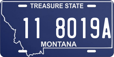 MT license plate 118019A