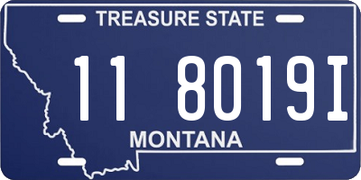 MT license plate 118019I