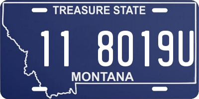 MT license plate 118019U