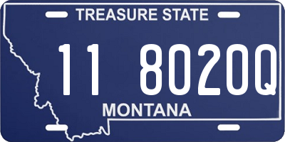 MT license plate 118020Q