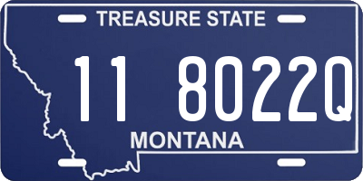 MT license plate 118022Q