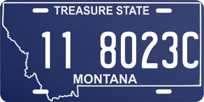 MT license plate 118023C