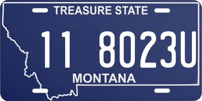 MT license plate 118023U