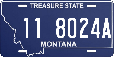 MT license plate 118024A