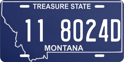 MT license plate 118024D