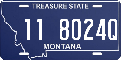 MT license plate 118024Q