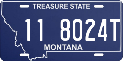 MT license plate 118024T