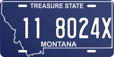 MT license plate 118024X