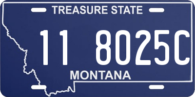 MT license plate 118025C