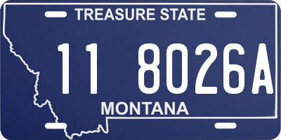 MT license plate 118026A