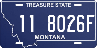 MT license plate 118026F