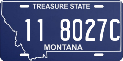 MT license plate 118027C