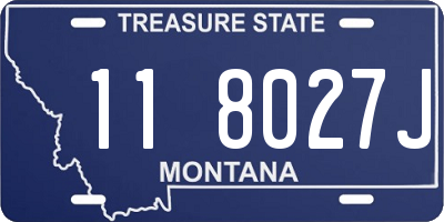 MT license plate 118027J