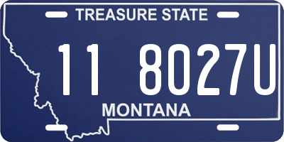 MT license plate 118027U