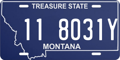 MT license plate 118031Y