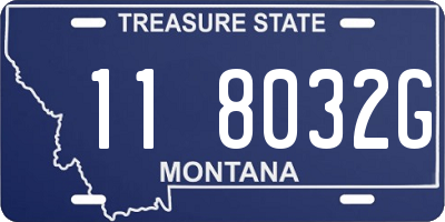 MT license plate 118032G