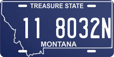 MT license plate 118032N