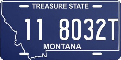 MT license plate 118032T