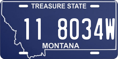 MT license plate 118034W