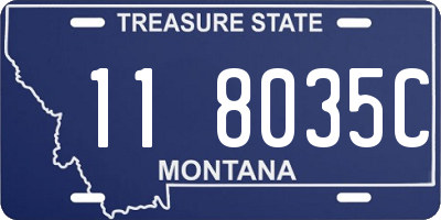 MT license plate 118035C