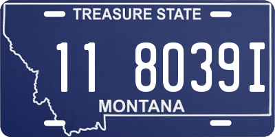 MT license plate 118039I
