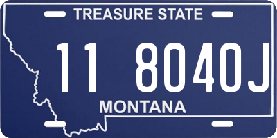 MT license plate 118040J