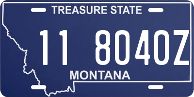 MT license plate 118040Z