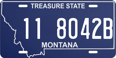 MT license plate 118042B