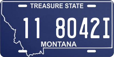 MT license plate 118042I