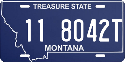 MT license plate 118042T