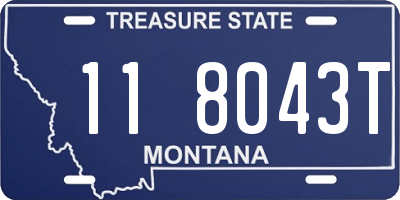 MT license plate 118043T