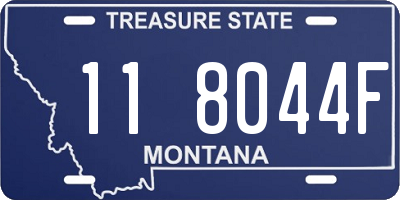 MT license plate 118044F