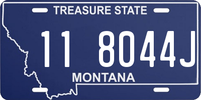 MT license plate 118044J