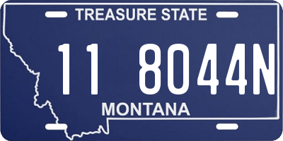 MT license plate 118044N