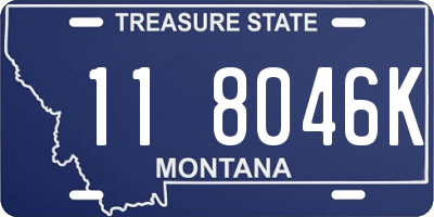 MT license plate 118046K