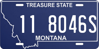 MT license plate 118046S