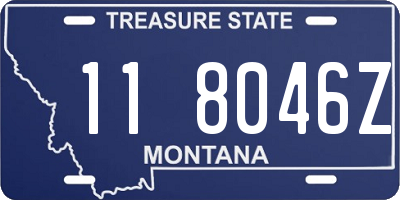 MT license plate 118046Z