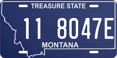 MT license plate 118047E