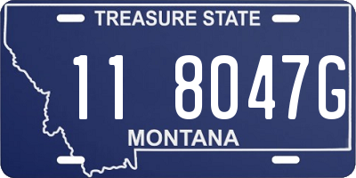 MT license plate 118047G