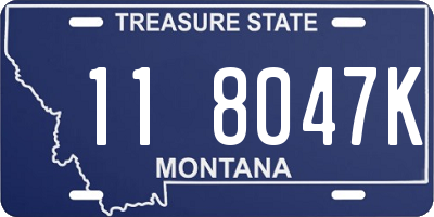 MT license plate 118047K