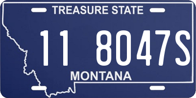 MT license plate 118047S
