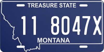 MT license plate 118047X
