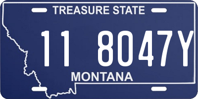 MT license plate 118047Y