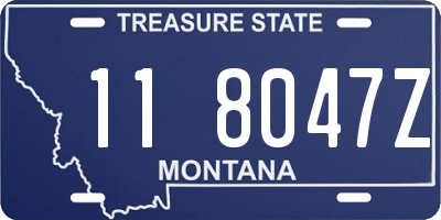 MT license plate 118047Z