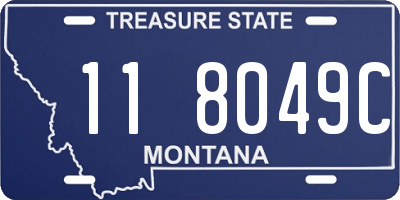 MT license plate 118049C