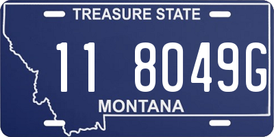 MT license plate 118049G